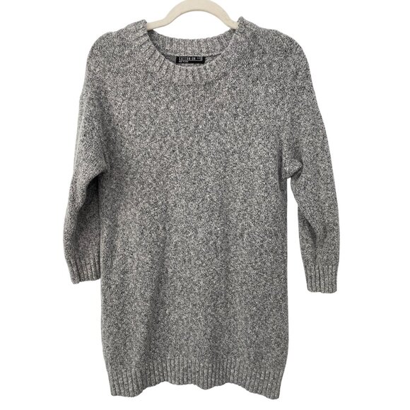 Cotton On 3/4 Sleeve Tunic Pullover Sweater Size XS Crewneck Heather Gray Lounge - Picture 1 of 6